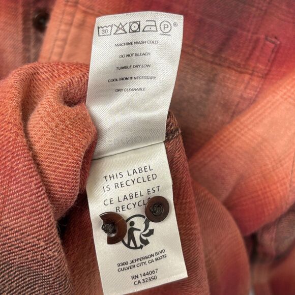 Outer Known Men Organic Cotton Button Shirt Top Size XL X-Large C017 -14 - Picture 8 of 16